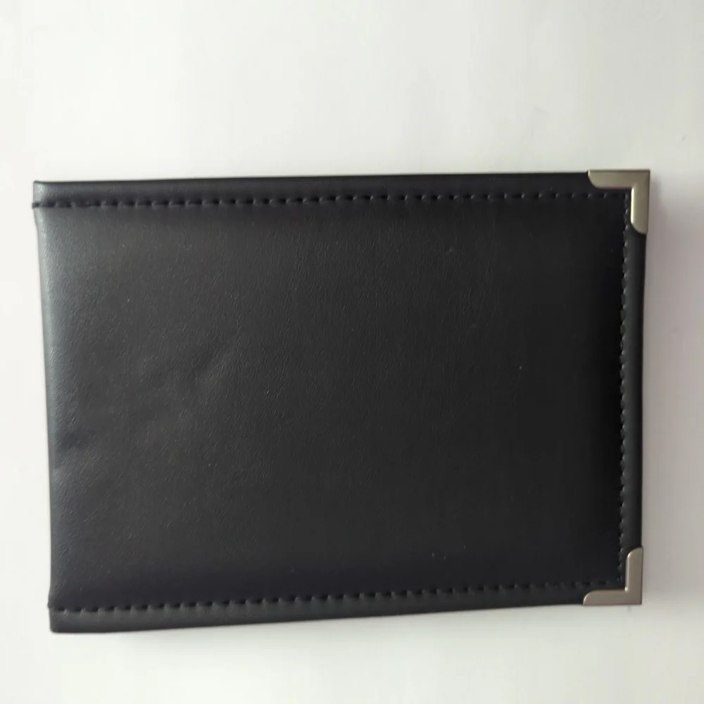 Harley Davidson Black Leather Folding Double Picture/Document Desktop Frame